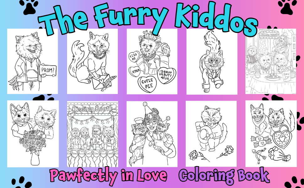 Pawfectly in Love Coloring Book